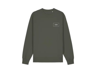 Sweats sans capuche unisexe en coton biologique personnalisé