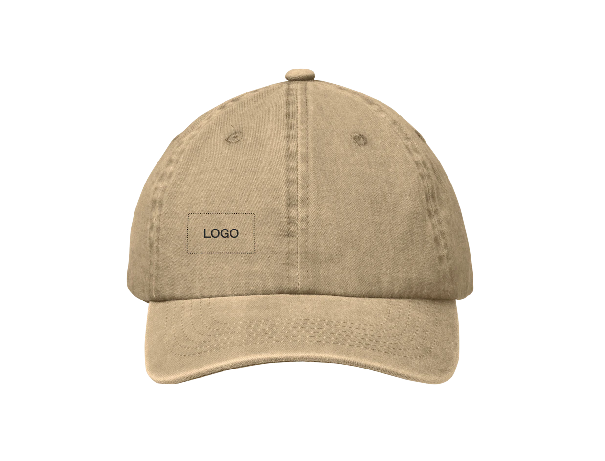 Casquette baseball 6 panneaux en coton lavé personnalisée 1
