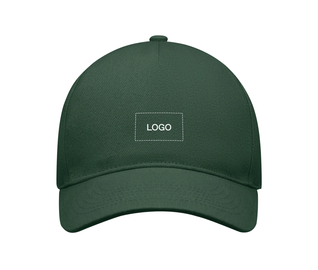 Casquette baseball 5 panneaux en coton brossé épais personnalisée 1