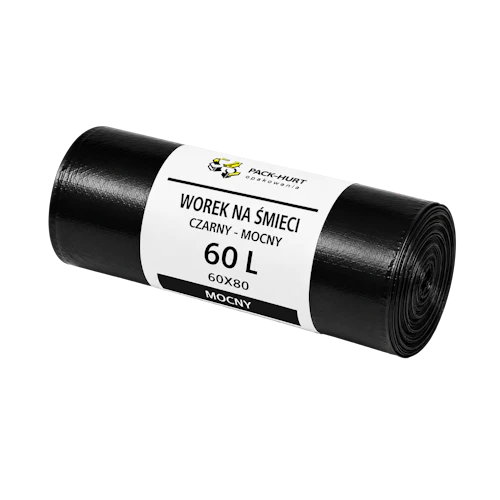 Sacs-poubelle 60 l 60 x 80 cm noirs résistants (50 pcs)
