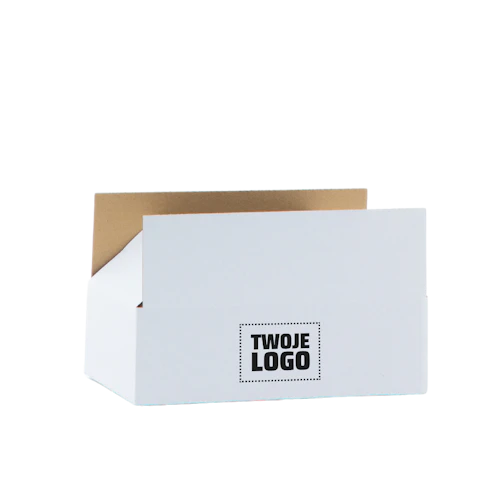 K48 Karton wysyłkowy 25×15×8cm Biały z logo