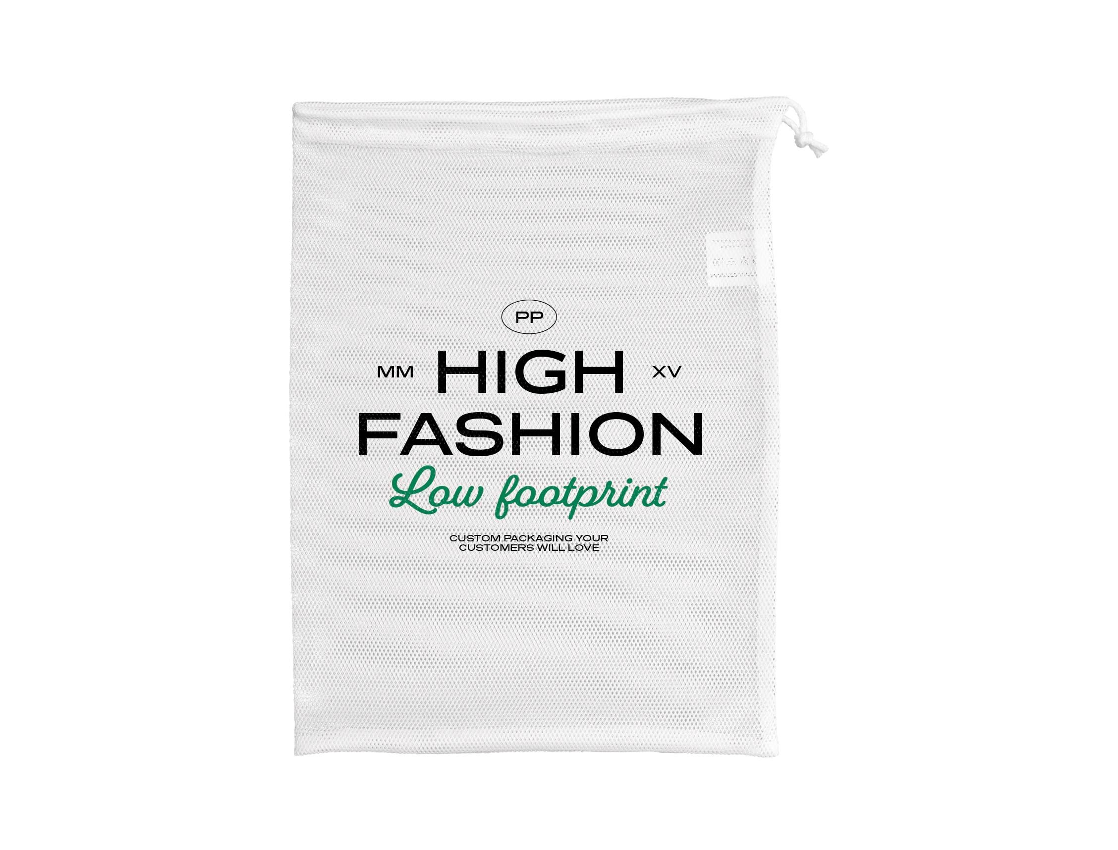 Custom Recycled Mesh Drawstring Bag