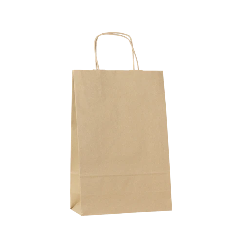 B66 Torba papierowa z uchwytem - brązowa