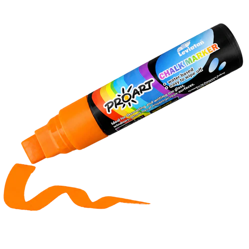 Marqueur à craie Leviatan ProArt pointe biseautée 6.5–15 mm 28 g orange