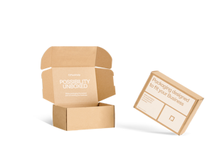 White on Kraft Mailer Box