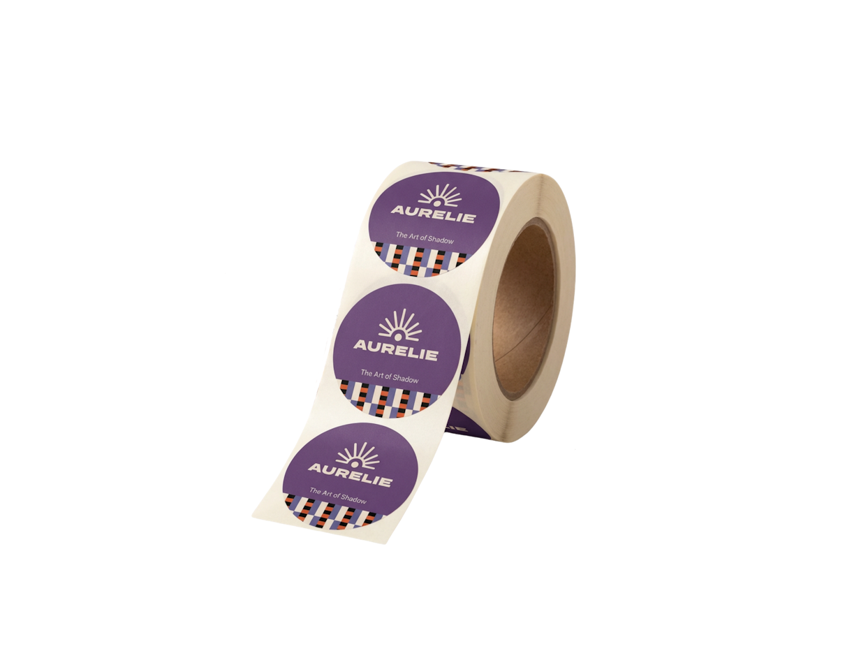 Etiquetas redondas personalizables en rollo para embalajes de ropa 2