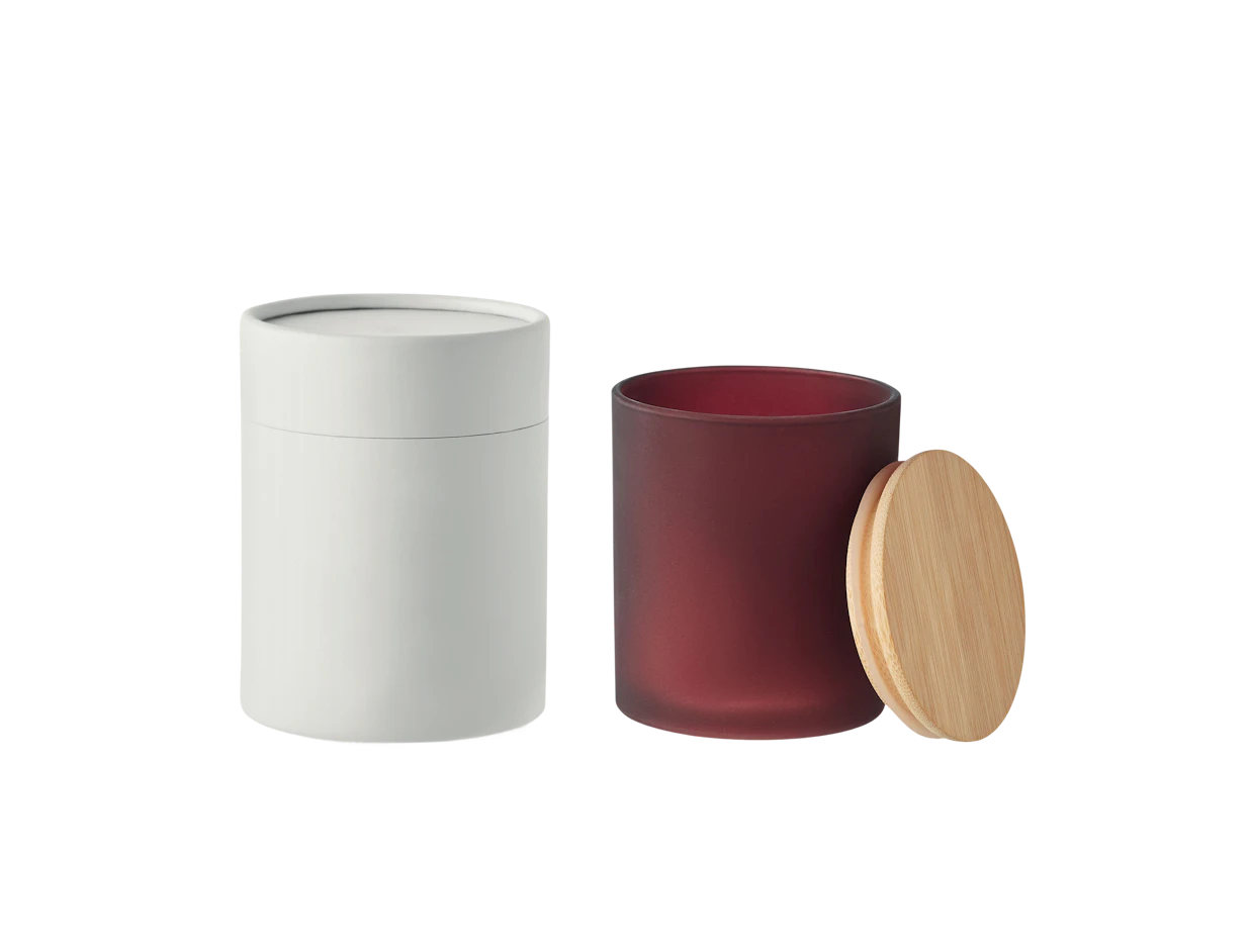 Individuelle Kerze aus pflanzlichem Wachs im mattierten Glas 280 g 5