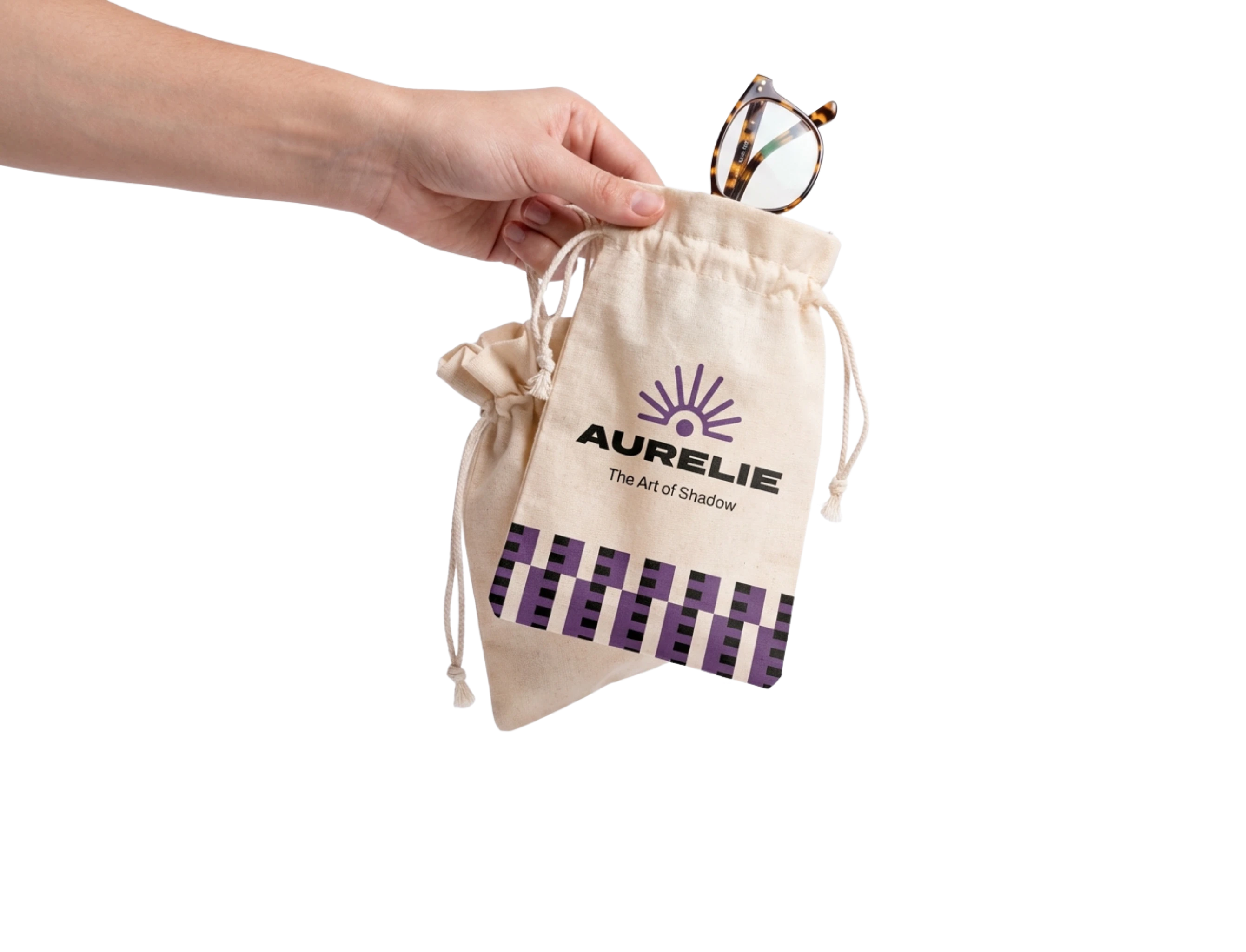 Custom Glasses Muslin Bag