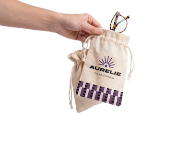 Custom Glasses Muslin Bag