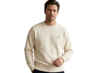 Sweats sans capuche oversize unisexe en coton biologique personnalisé