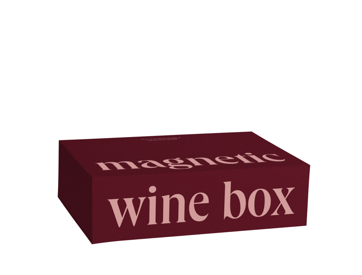 Personalizowane pudełko magnetyczne na wino z tektury litej 3