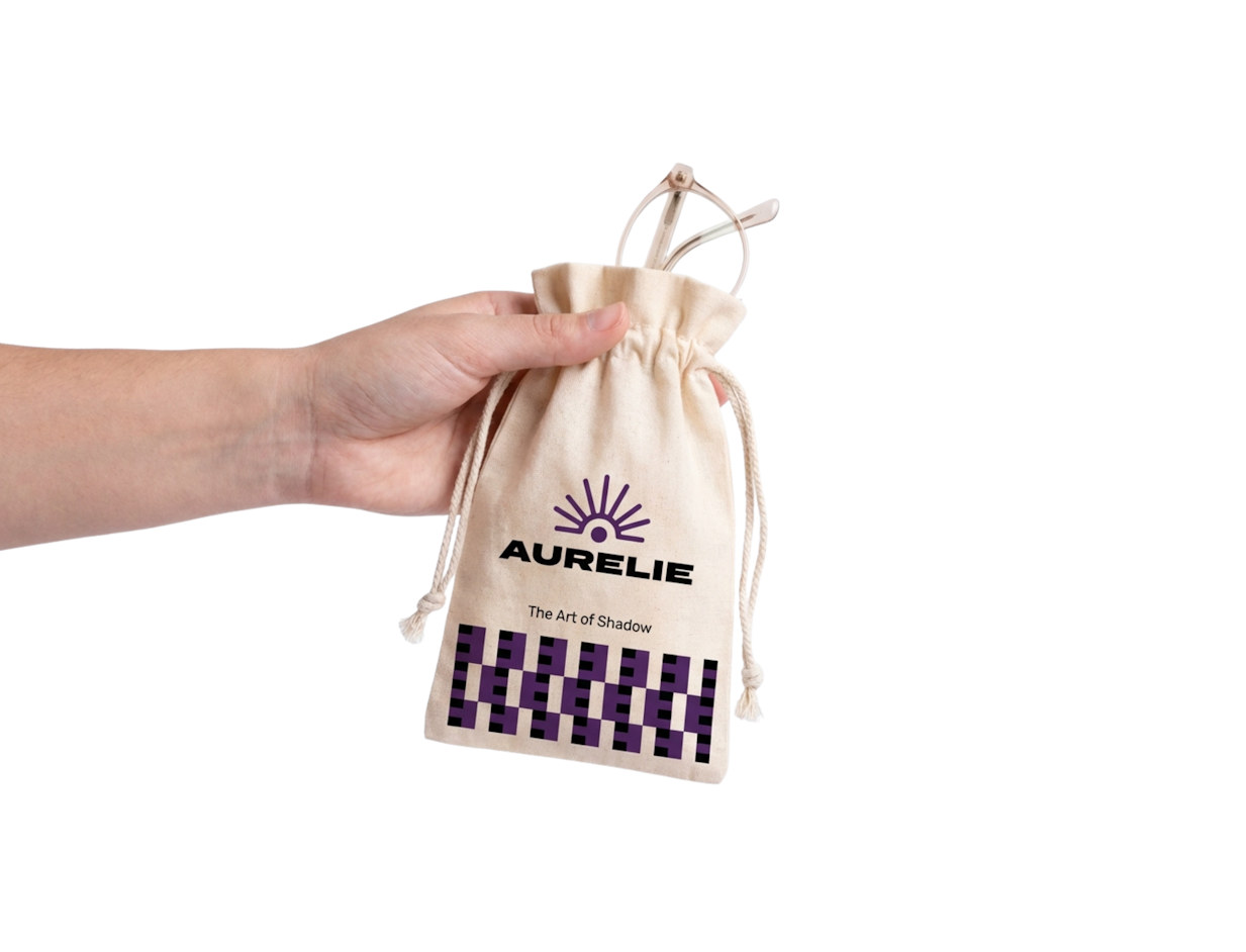 Pochon en mousseline personnalisable pour lunettes 2