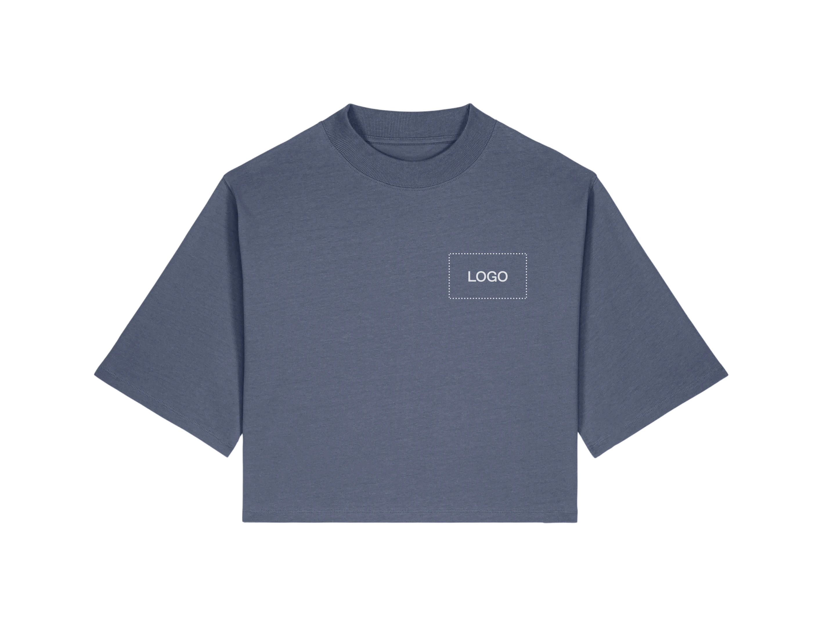 T-shirt donna in cotone riciclato pesante personalizzata