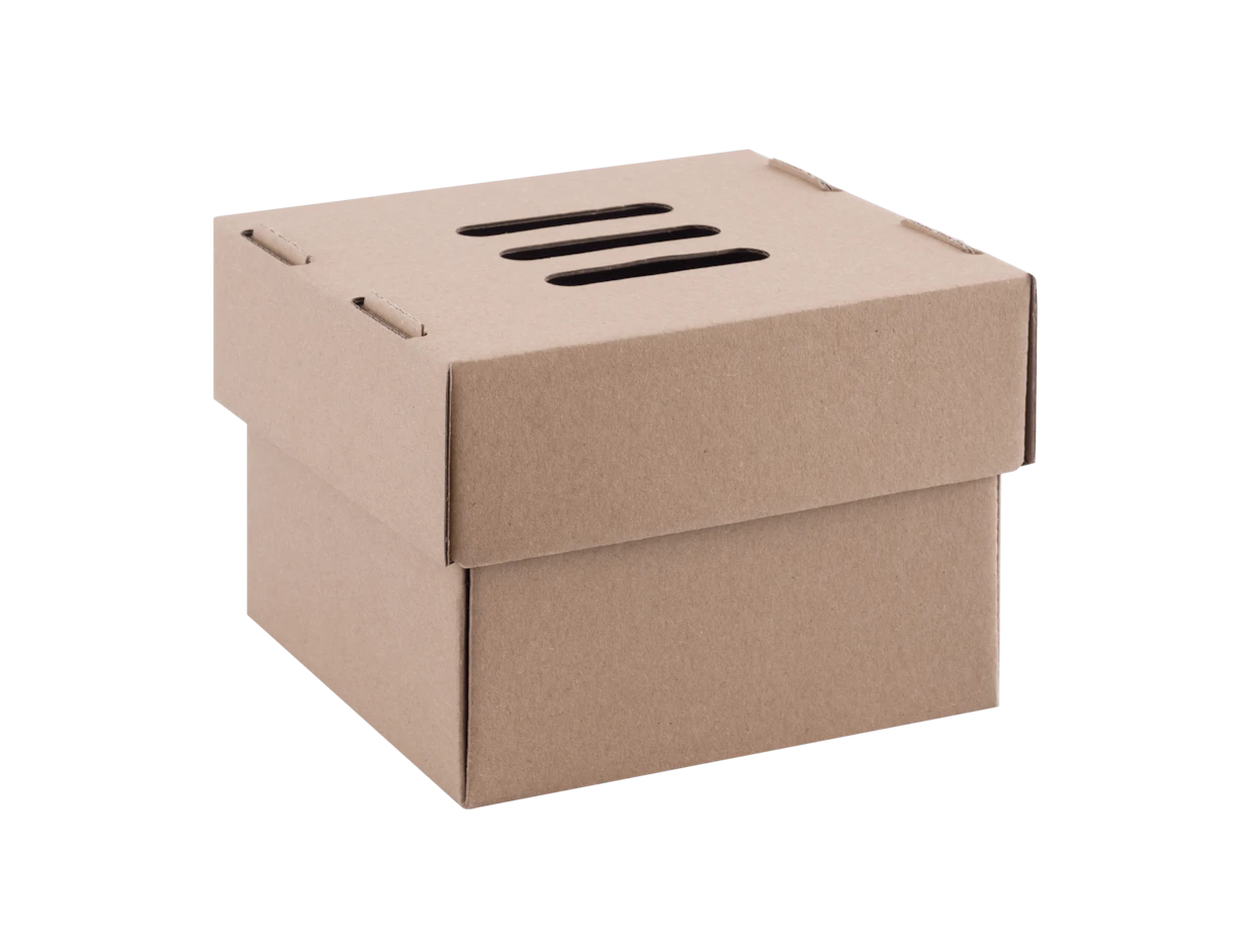 Caja para hamburguesas de papel 122/122/100 mm 1