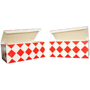 Caja de papel, rejilla roja, 205x125x85mm