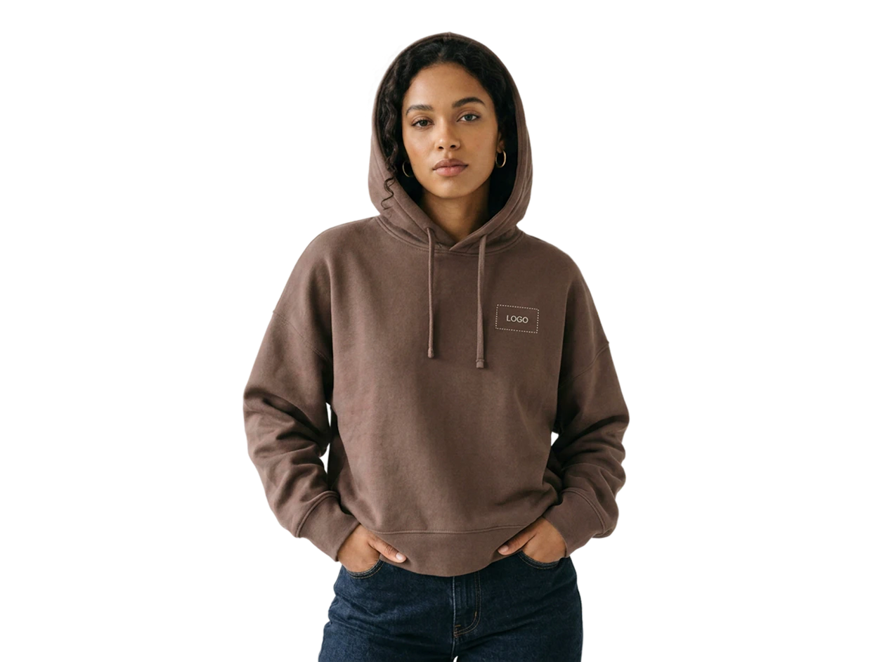 Sweats à capuche femme en coton biologique personnalisé 2