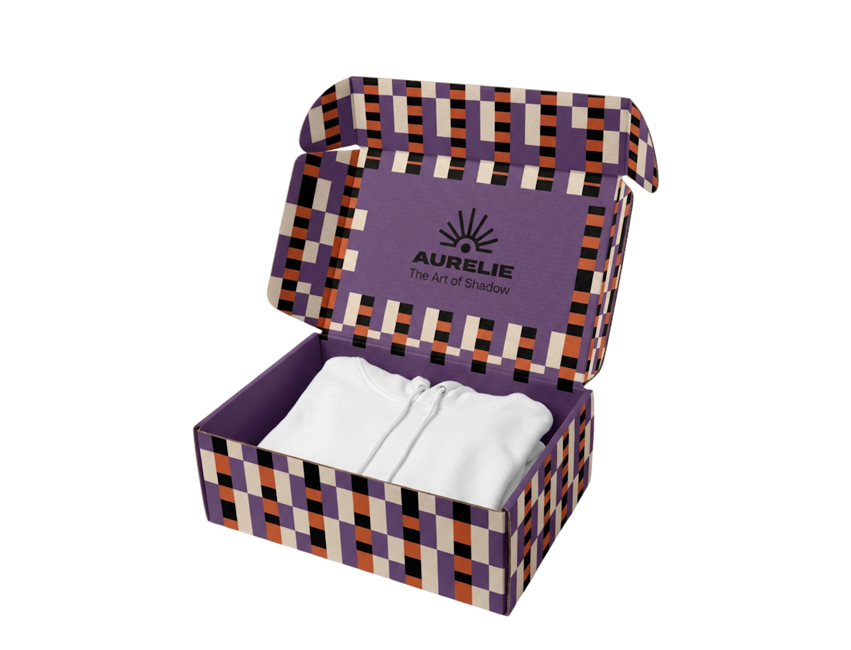 Caja de envío personalizable para sudadera 2