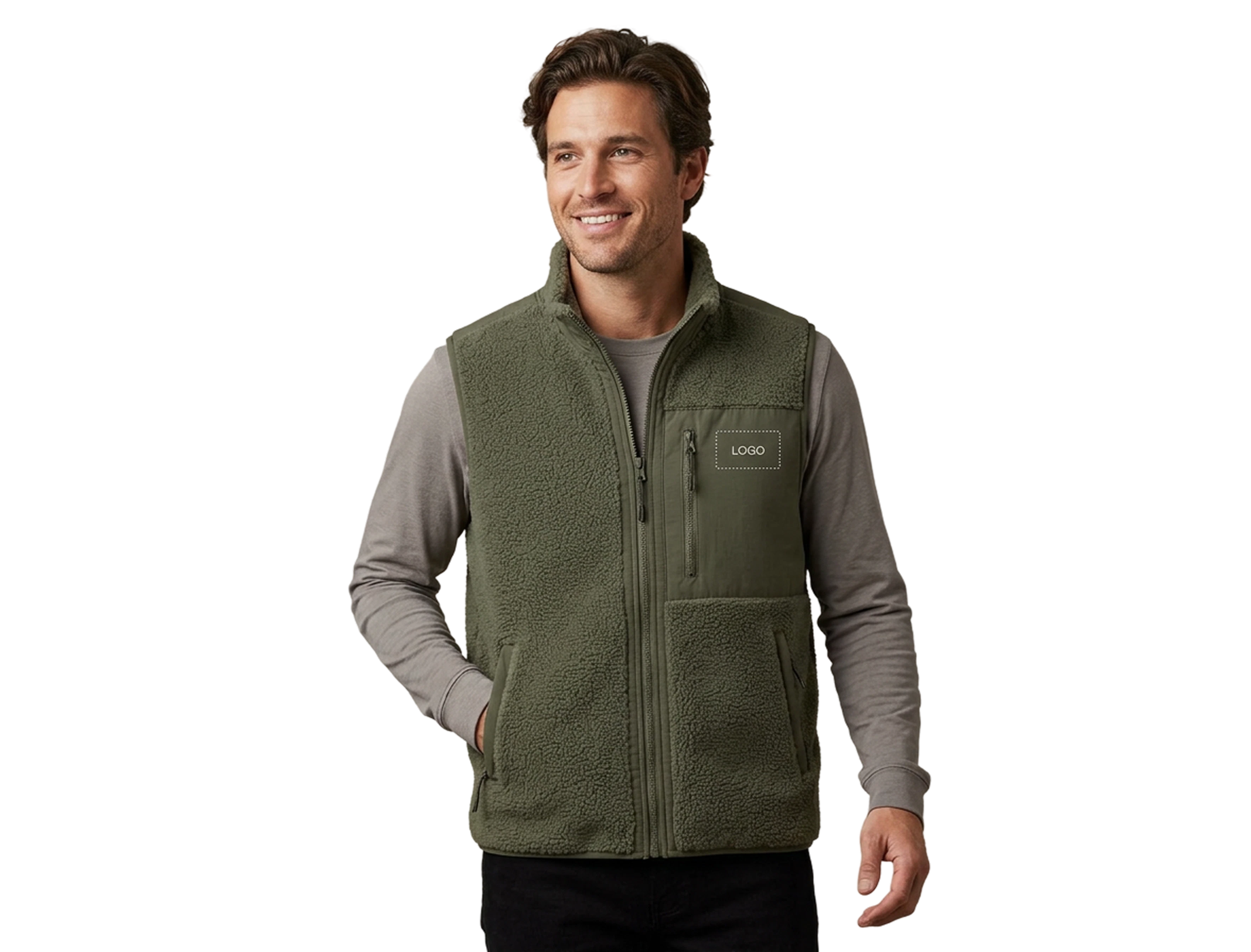 Custom Unisex Sherpa Fleece Vest