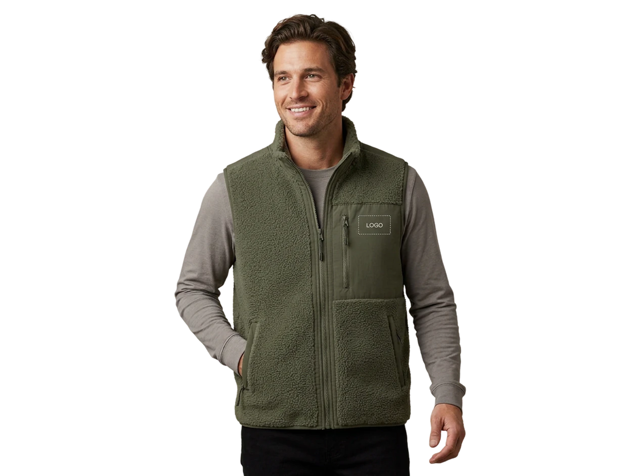 Gilet polaire sherpa unisexe personnalisé 2