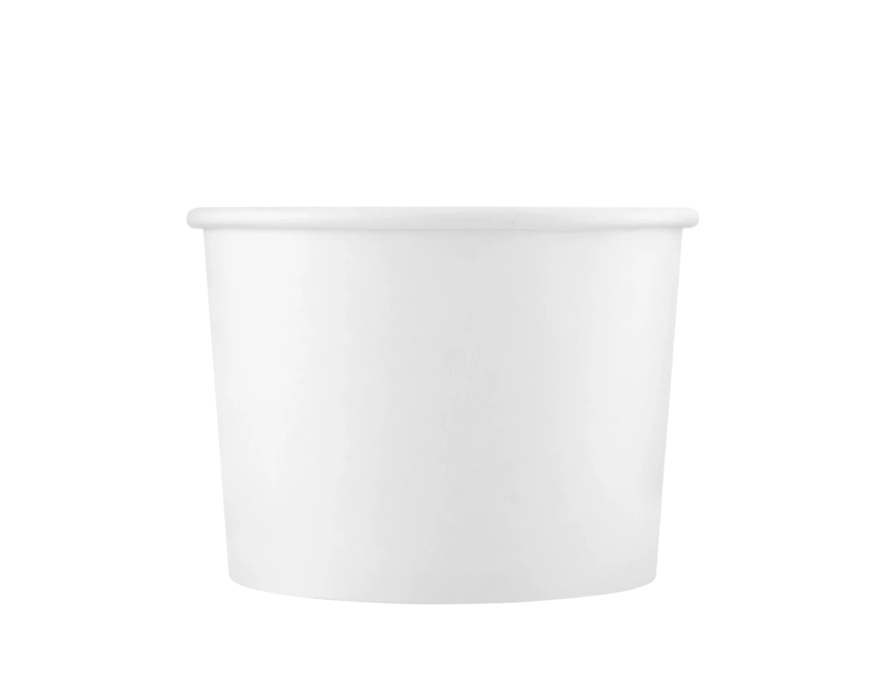 Contenedor de papel para helados y postres, blanco 245ml 1