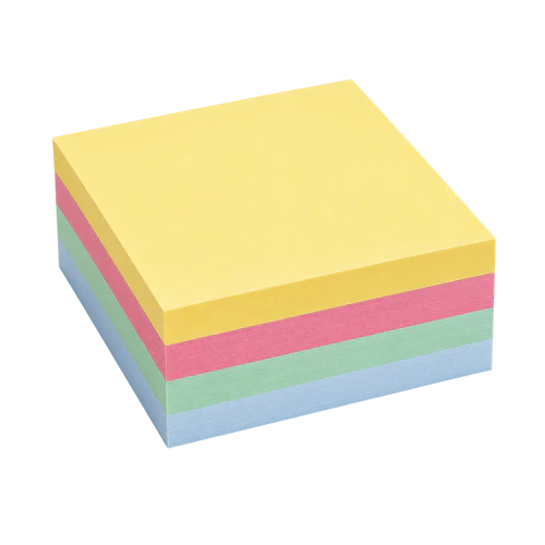 Bloc cube non collé coloris assortis 8.5 x 8.5 cm 350 feuilles