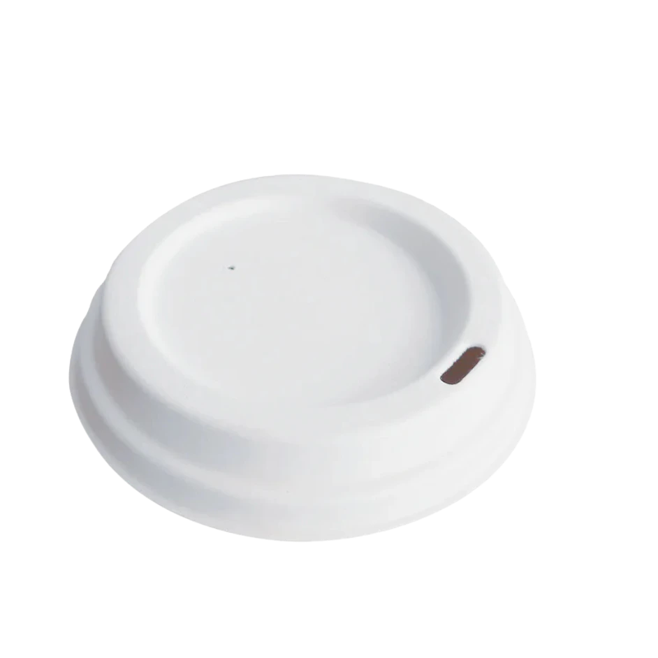 White paper pulp lids 80 mm 1