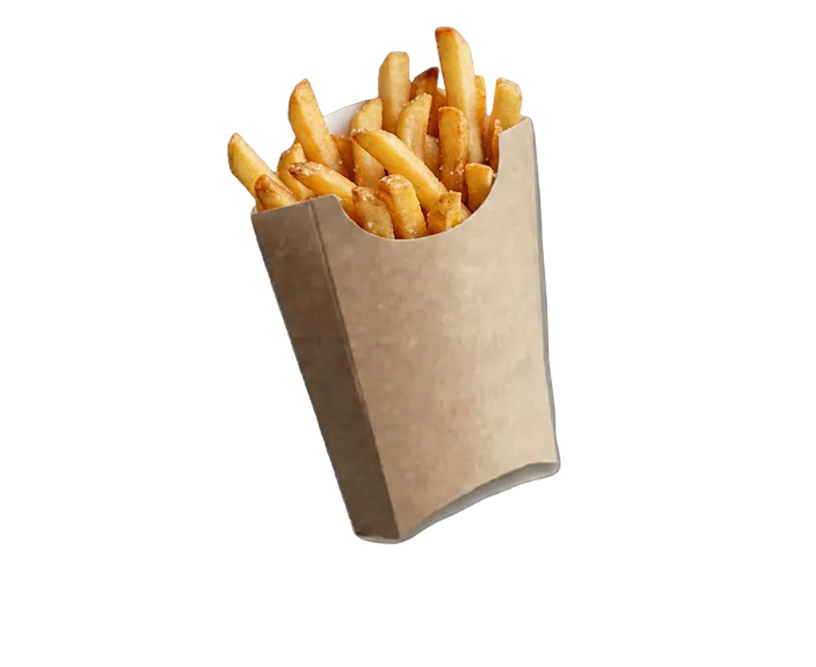 French fries box, brown 200 g. 1