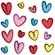 Doodle hearts