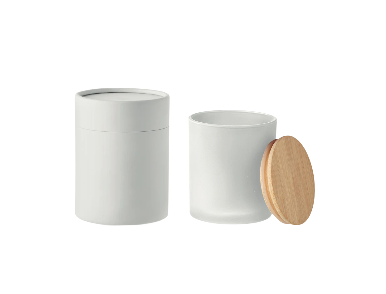 Individuelle Kerze aus pflanzlichem Wachs im mattierten Glas 280 g 2