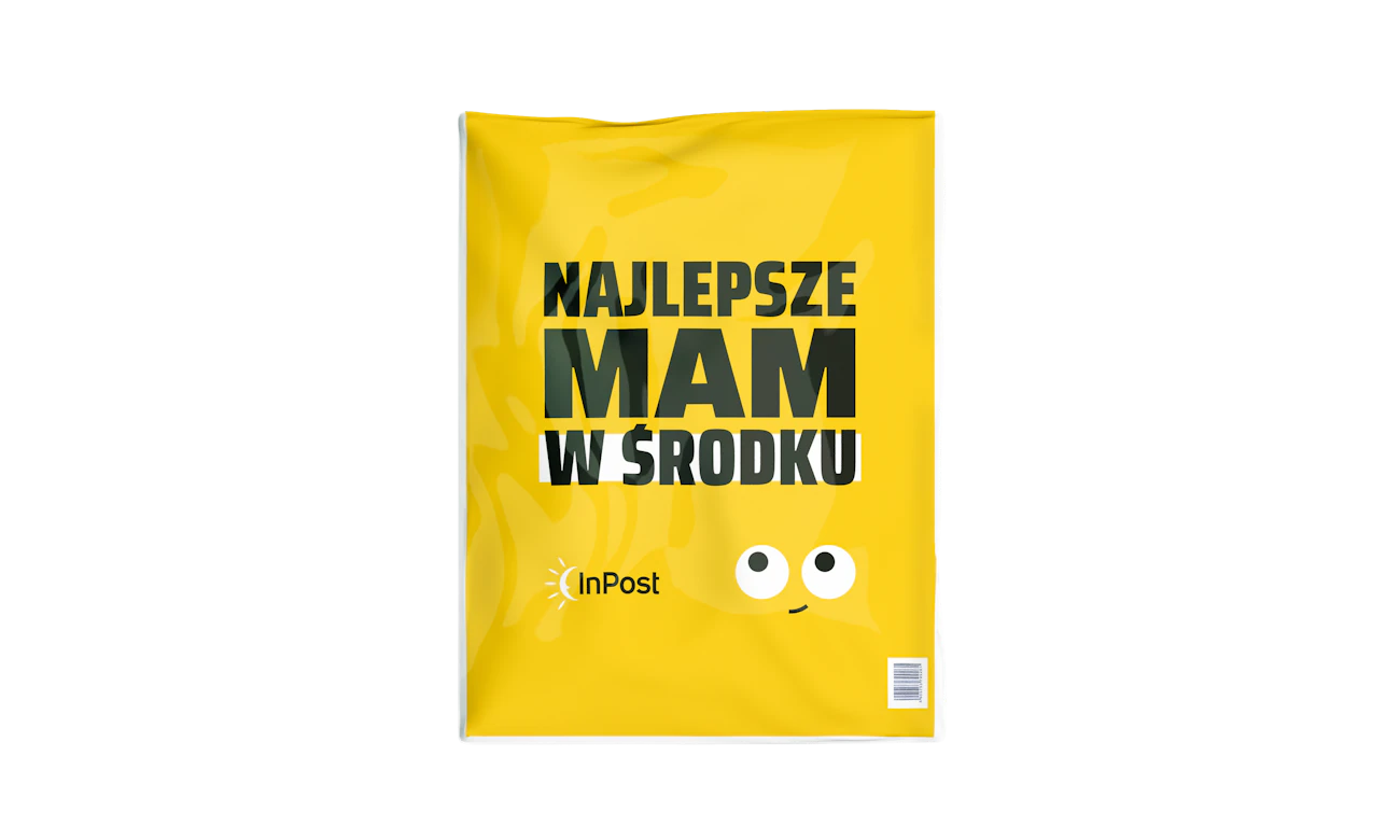 F3 Foliopak duży 450x550 mm, logo InPost