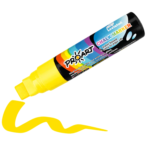 Marqueur à craie Leviatan ProArt pointe biseautée 6.5–15 mm 28 g jaune