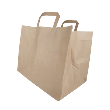 Paper bags with handle, brown, 32x22x25 cm