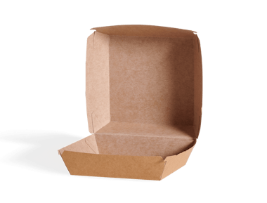 Caja reciclable para hamburguesas