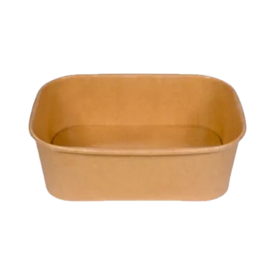 1000ml container for hot and cold dishes, rectangular kraft 170x120x77mm 1