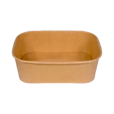 1000ml container for hot and cold dishes, rectangular kraft 170x120x77mm