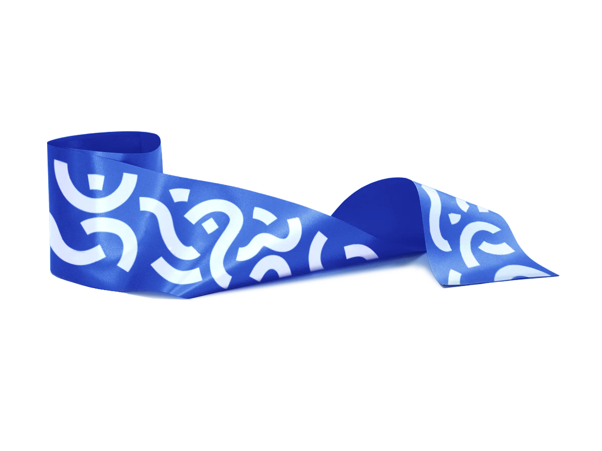 Individuelles Geschenkband zum Verpacken von Werbeartikeln