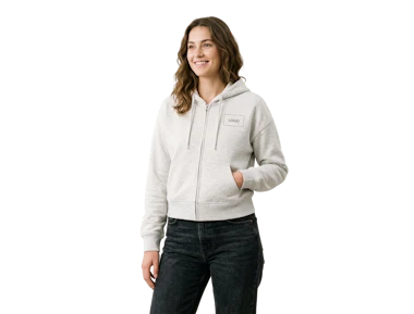Individueller Damen Zip-Hoodie aus Baumwolle
