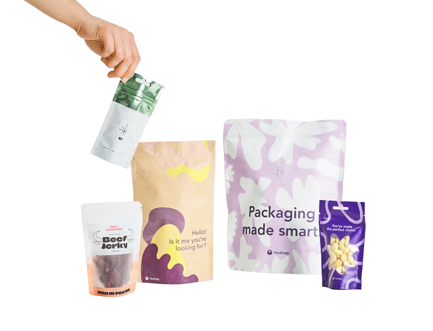 Musterpaket vorgedruckter Doypacks