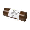 Bin Bags 60 L 60 x 80 cm brown heavy-duty (50 pcs)
