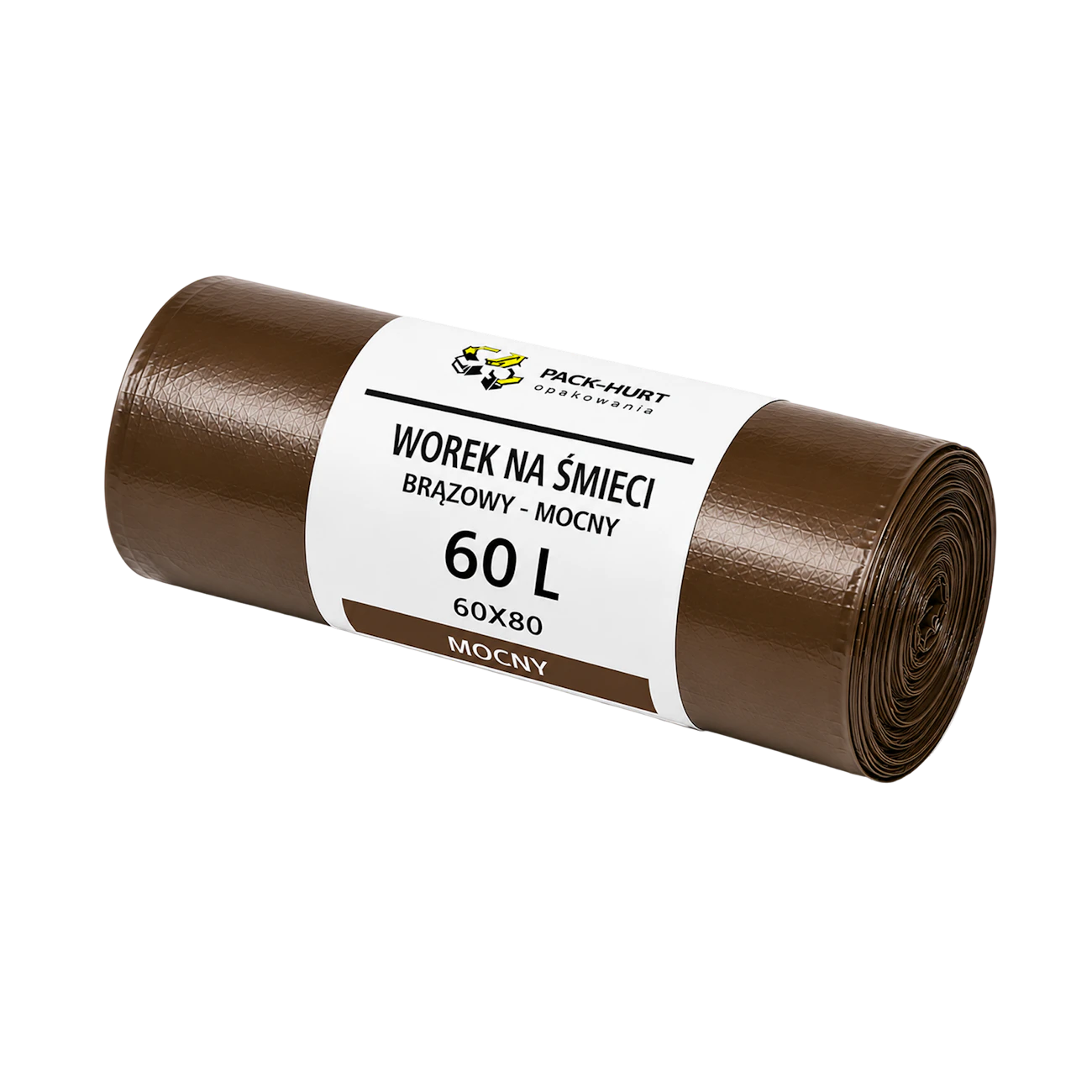 Bin Bags 60 L 60 x 80 cm brown heavy-duty (50 pcs)