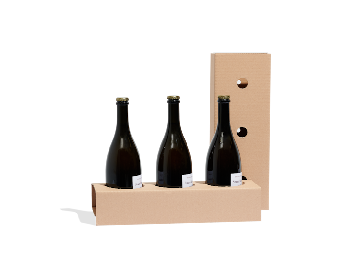 Plain Bottle Box with Inserts