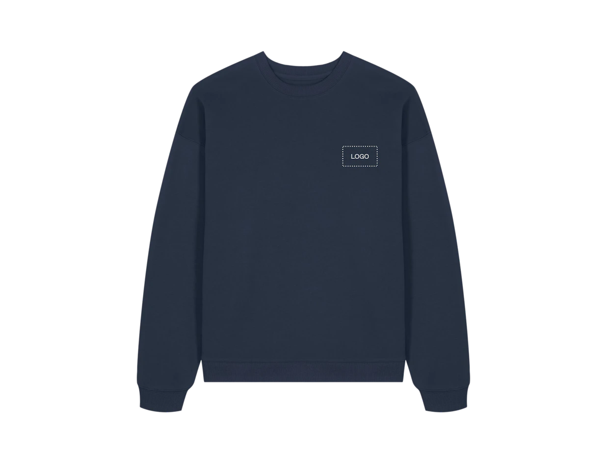 Custom Unisex Oversized Organic Cotton Sweatshirt 1