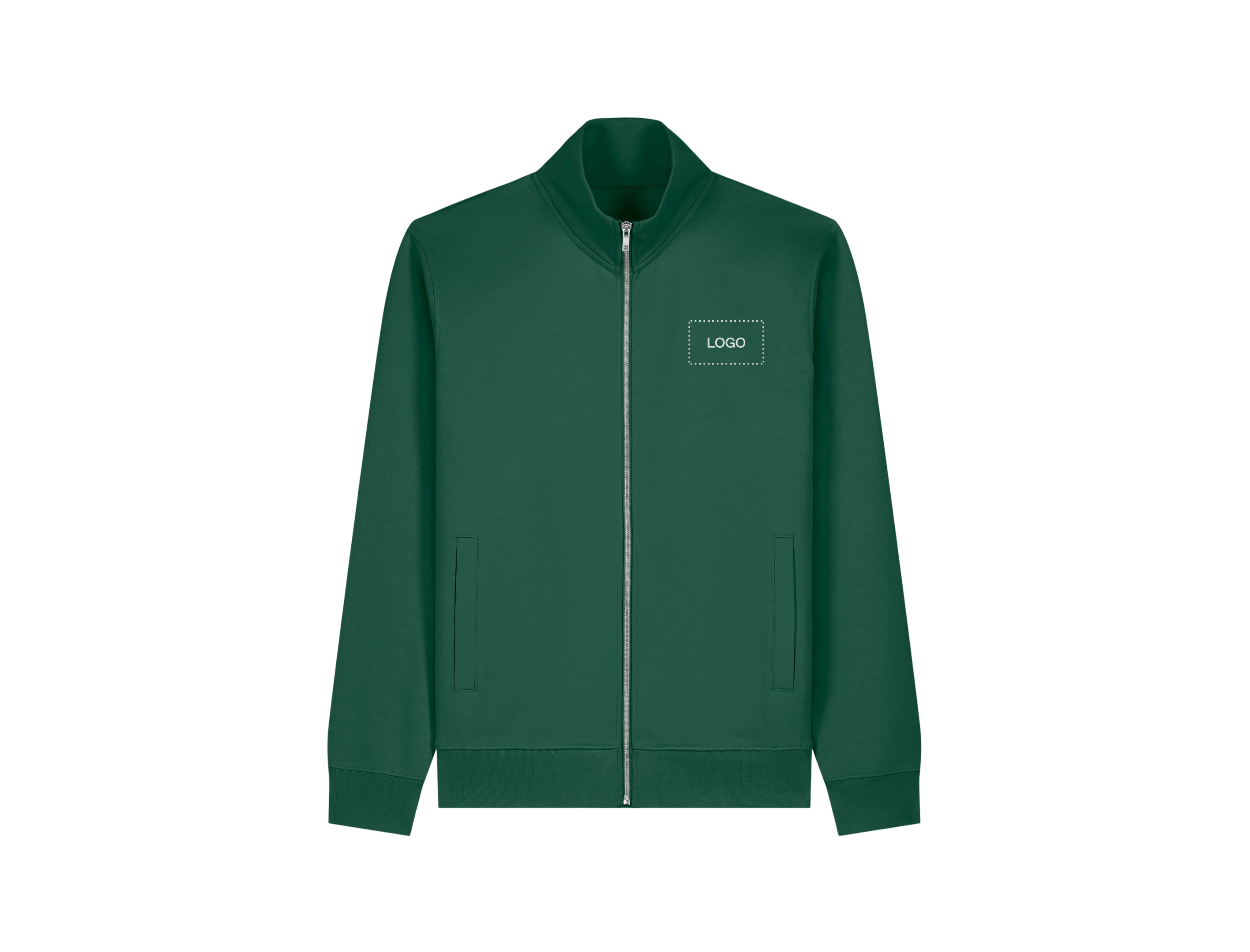 Individuelles Unisex Zip-Sweatshirt aus Bio-Baumwolle