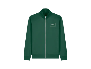 Bedrukte unisex biologisch katoenen zip sweater
