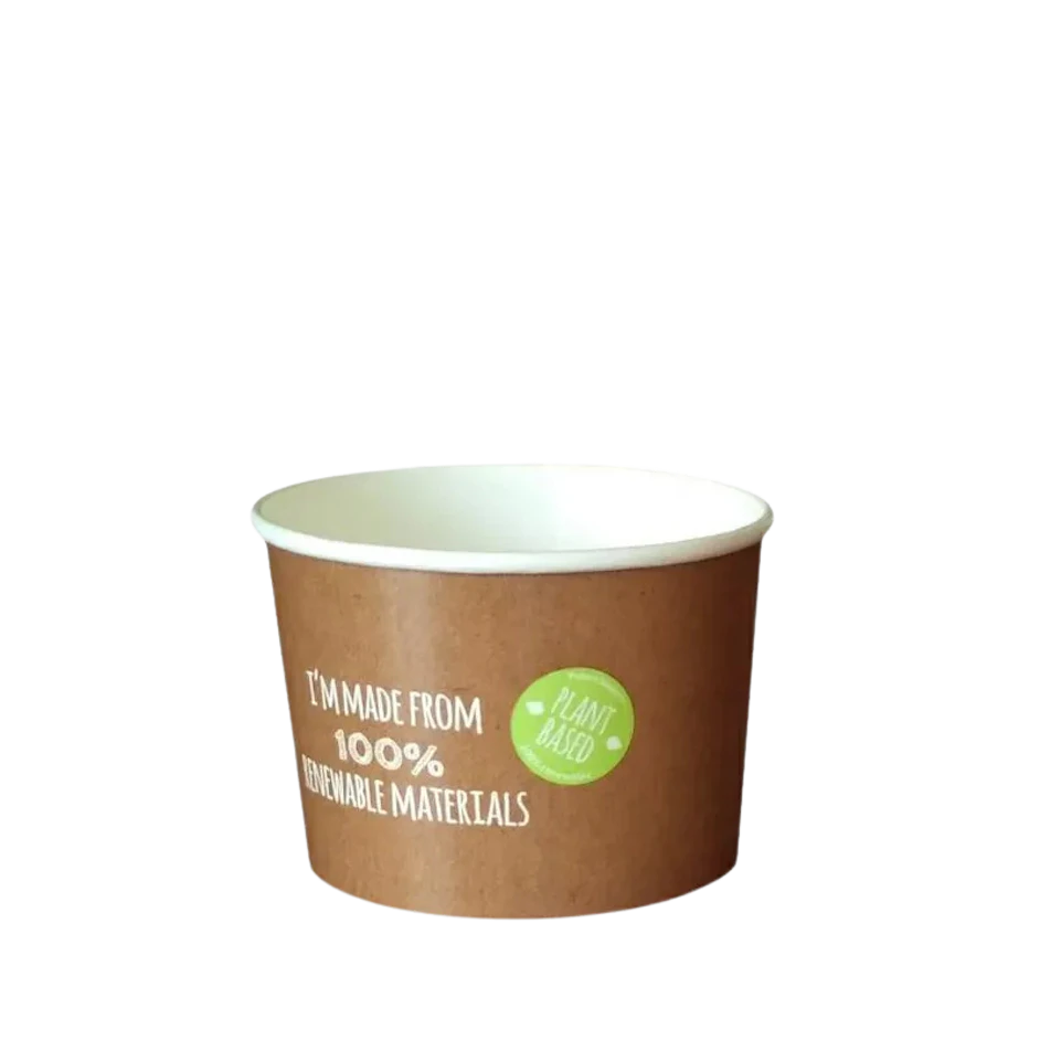 Contenitori per zuppa in carta vegetale 350 ml (90 mm) 1