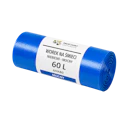Пакети для сміття 60 л 60 x 80 см сині міцні (50 шт.)