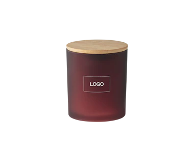 Bougie cire végétale en verre dépoli 120g personnalisée