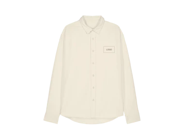 Chemise unisexe en coton biologique épaisse avec col classique personnalisée