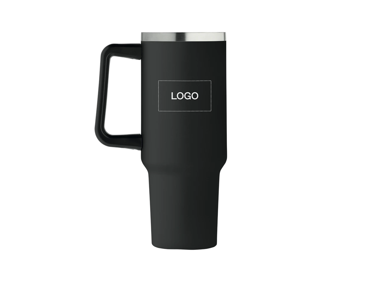 Individueller Tumbler aus recyceltem Edelstahl doppelwandig 1200ml 1