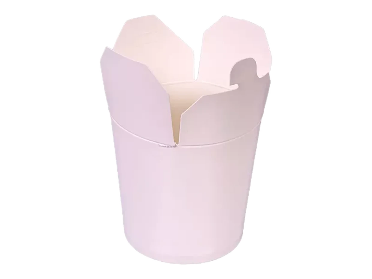 Caja de papel para platos orientales, blanca, 750 ml 
 1